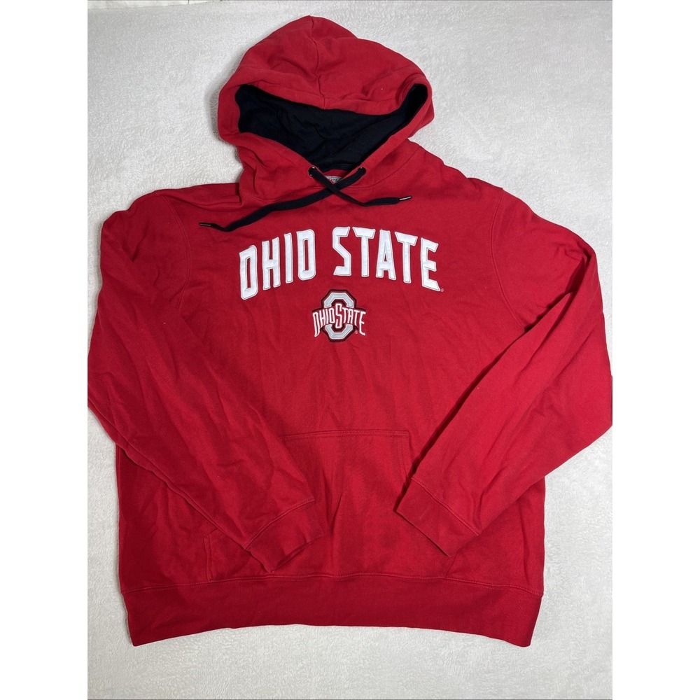 Ohio State Buckeyes Mens Hoodie Sweatshirt Red‎ Authentic Apparel XXL Football